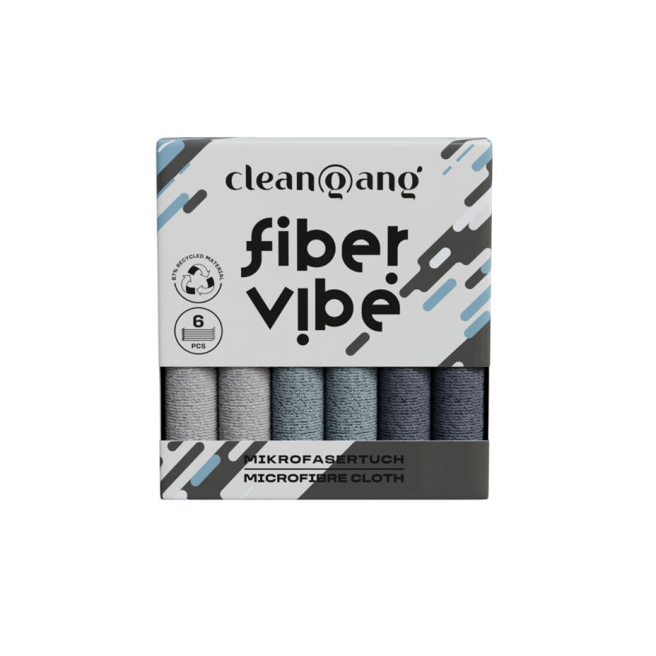 Mikrofaser Allzwecktücher grau/dunkelgrau, 6 Stück
