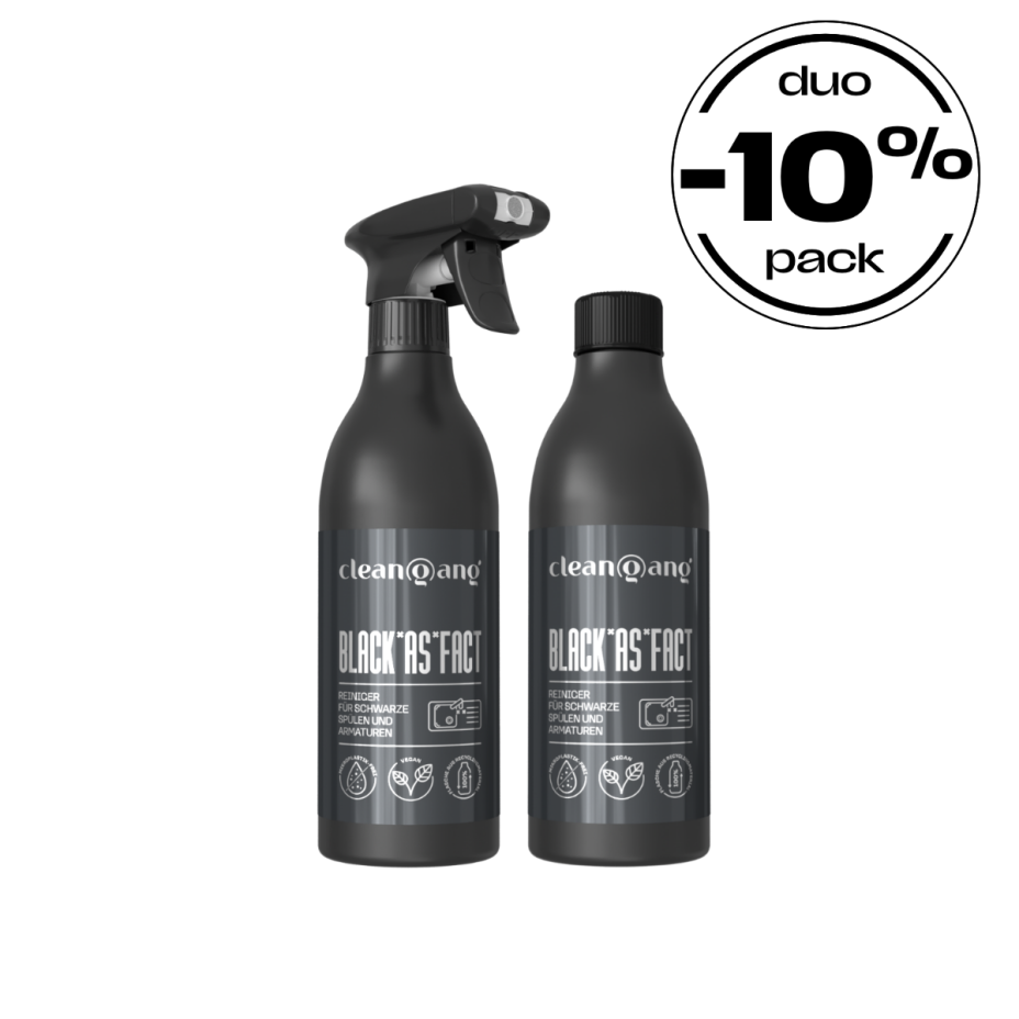 Duo Pack BLACK*AS*FACT – Reiniger für schwarze Spülen & Armaturen