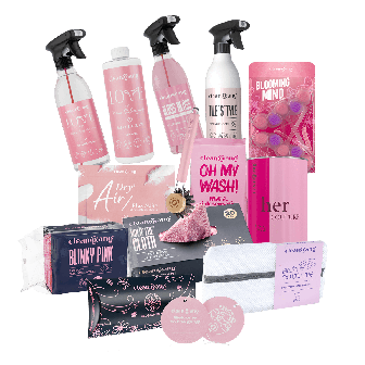 XXL Pinkes Reinigungsset