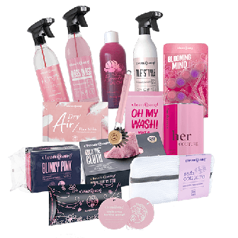 XXL Pinkes Reinigungsset