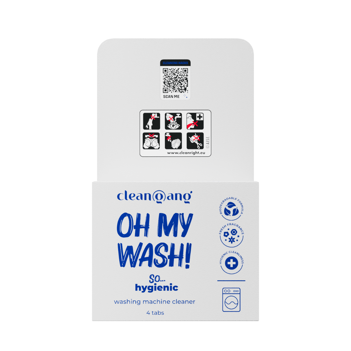 OH MY WASH! Waschmaschinen Reiniger, 4 x 20g