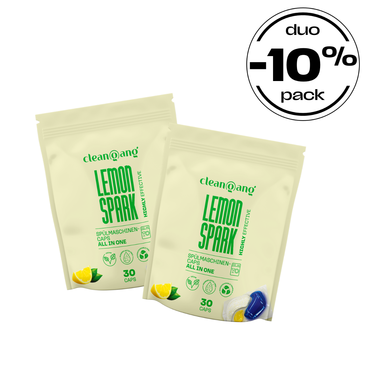 Duo Pack Lemon Spark - Spülmaschinen Power-Tabs 