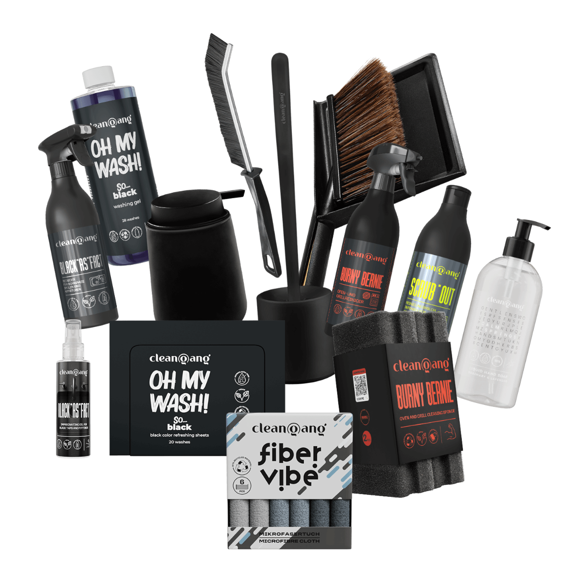 XXL Schwarzes Reinigungsset