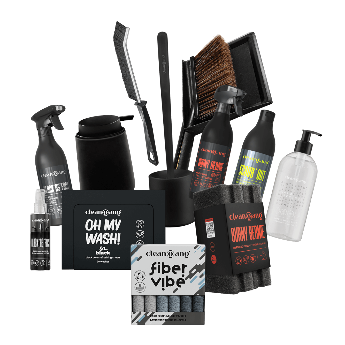 XXL Schwarzes Reinigungsset
