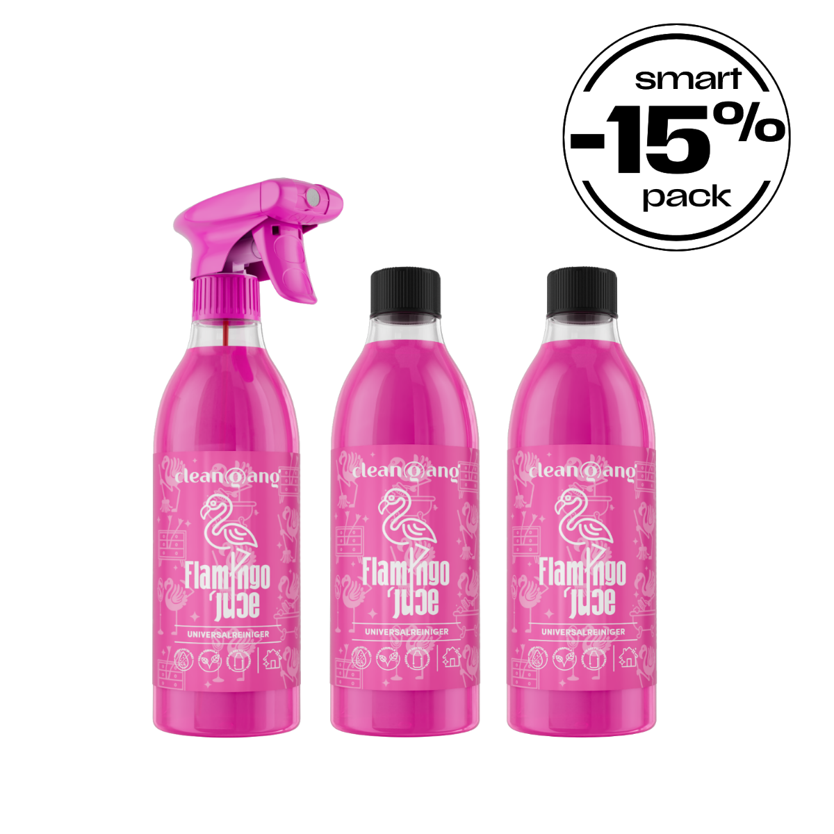 Smart Pack Flamingo'Juce - Universalreiniger & Refill-Flaschen