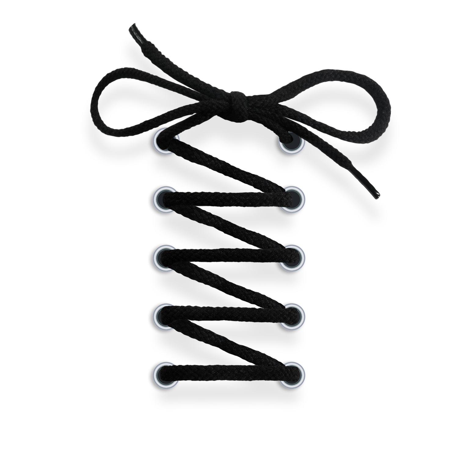 Shoe laces black round